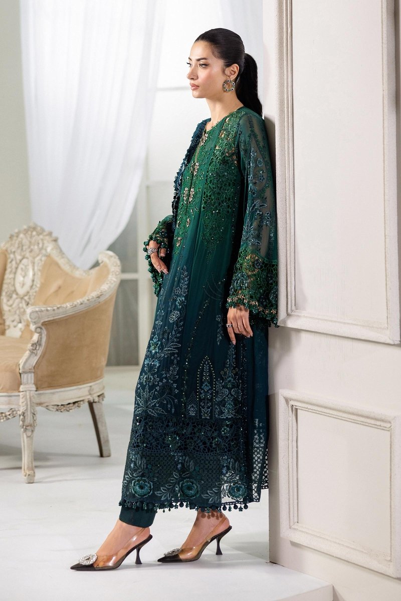 Maria. B 3 Piece Unstitched Embroidered Chiffon Suit - MPC-25-106