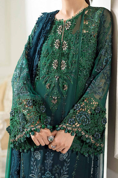 Maria. B 3 Piece Unstitched Embroidered Chiffon Suit - MPC-25-106