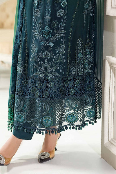 Maria. B 3 Piece Unstitched Embroidered Chiffon Suit - MPC-25-106