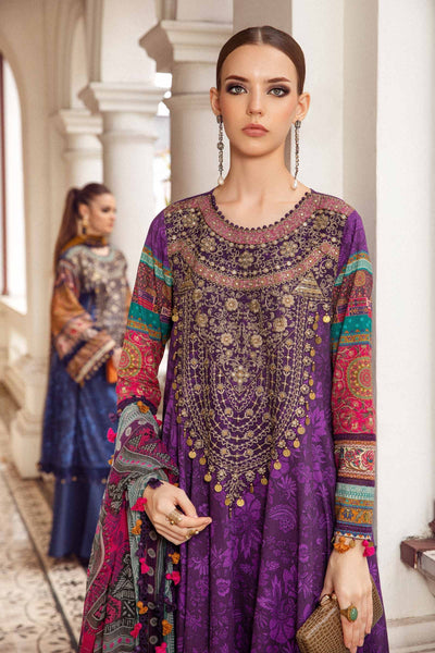 Maria. B 03 Piece Unstitched Printed Cambric Suit - MPT-1901-A