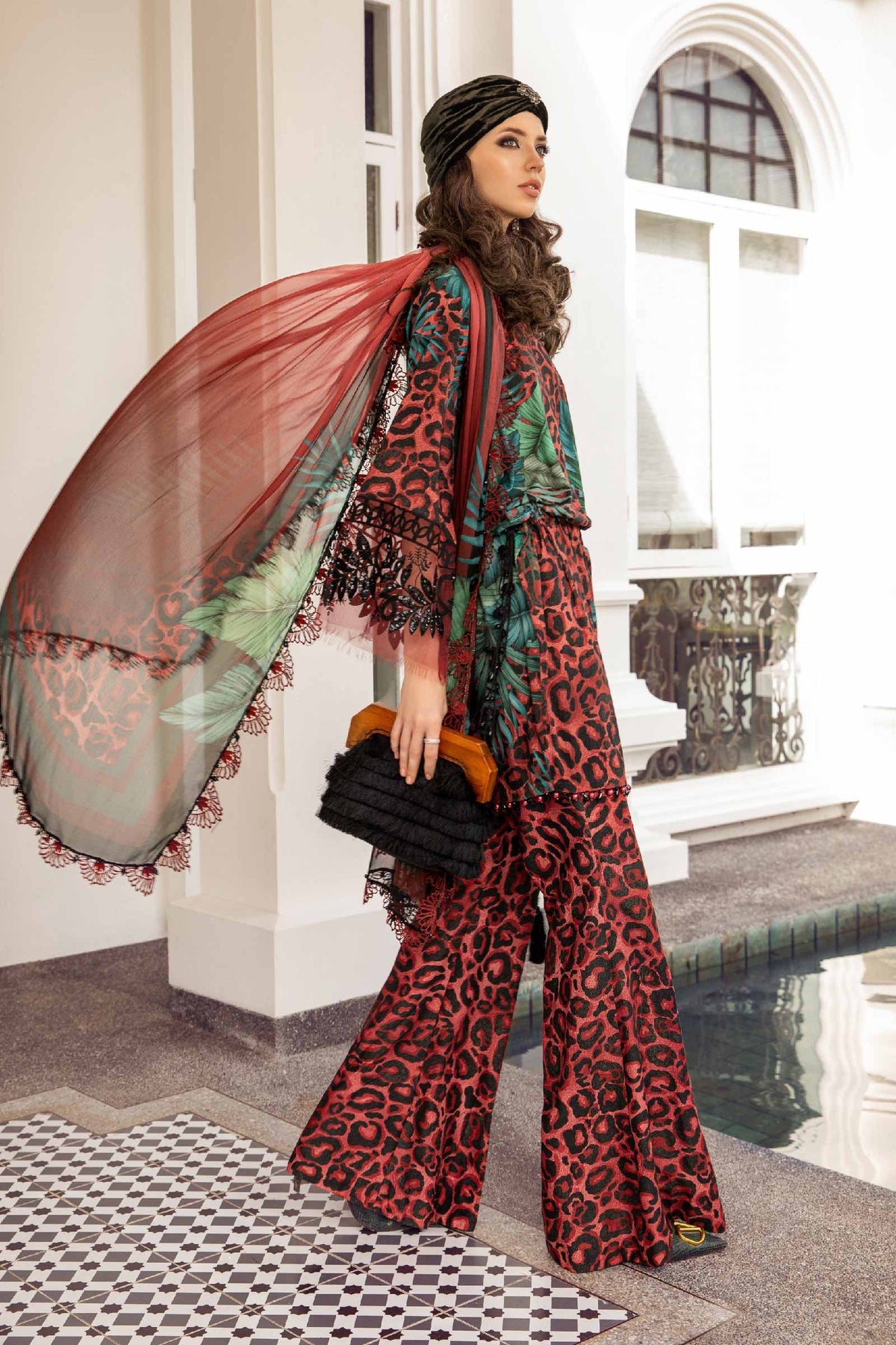 Maria. B 03 Piece Unstitched Printed Cambric Suit - MPT-1907-A