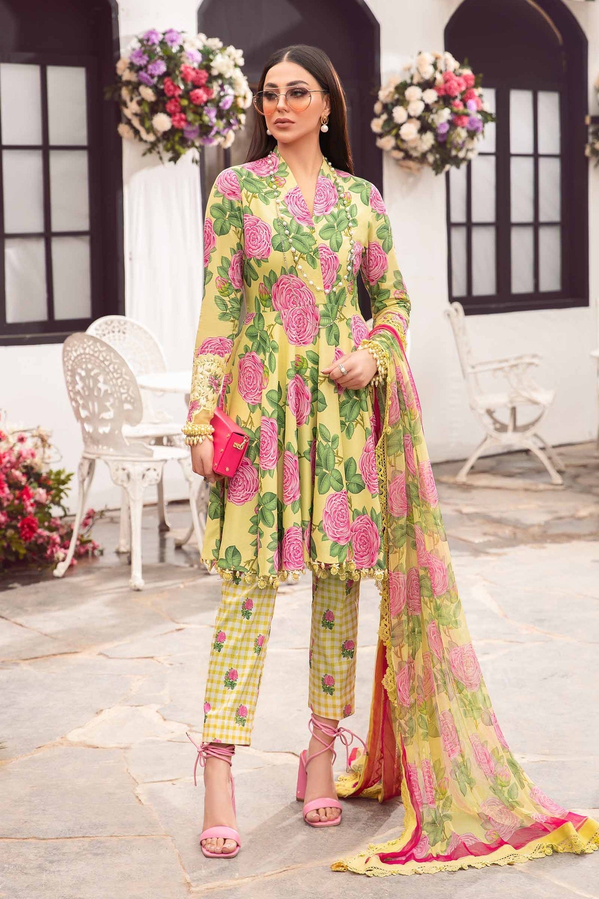Maria. B 03 Piece Unstitched Shirt Printed Lawn Suit - MPT-2103-A