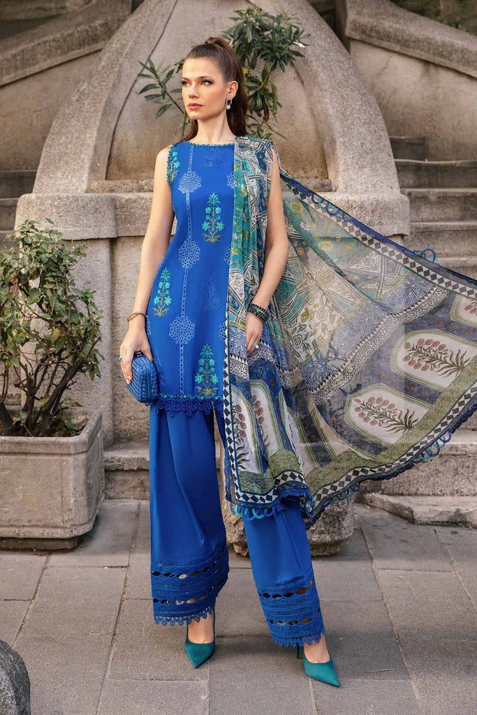 Maria. B 03 Piece Unstitched Printed Cambric Suit - MPT-2303-A