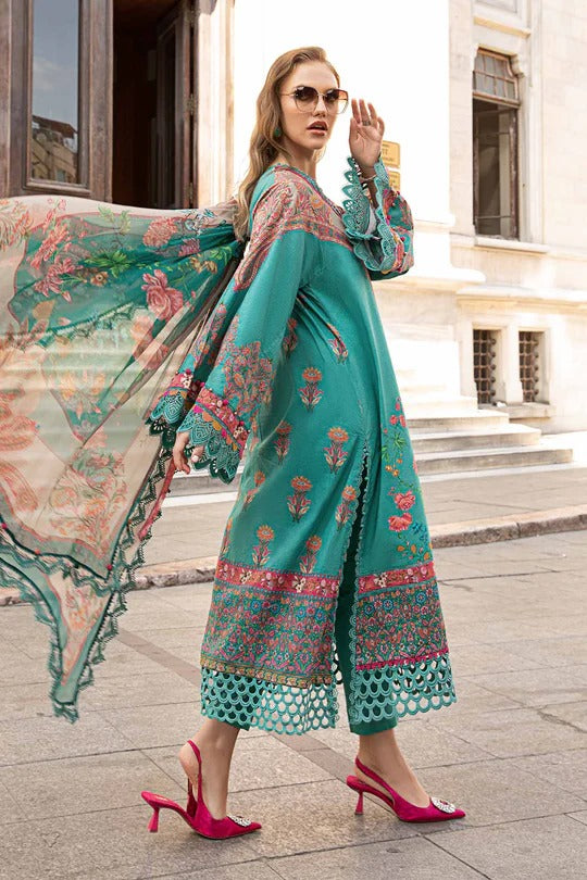 Maria. B 03 Piece Unstitched Printed Cambric Suit - MPT-2304-A