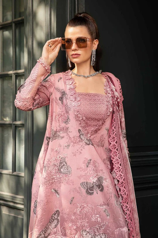 Maria. B 03 Piece Unstitched Printed Cambric Suit - MPT-2308-A