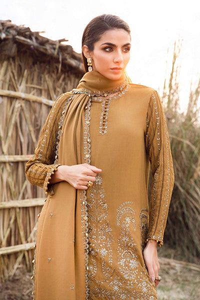 Maria. B 3 Piece Unstitched Printed Linen Suit - MPT-2403-A