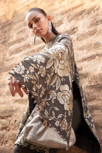 Maria. B 3 Piece Unstitched Printed Linen Suit - MPT-2408-B