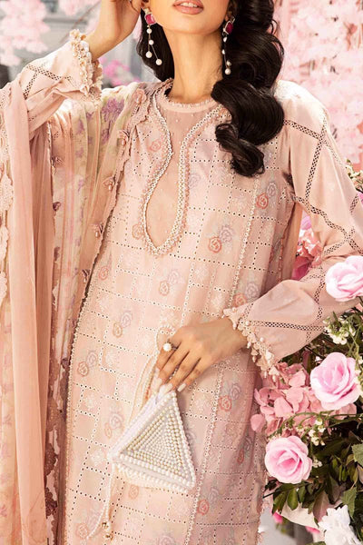 Maria. B 3 Piece Unstitched Embroidered Lawn Suit - MPT-2601-A