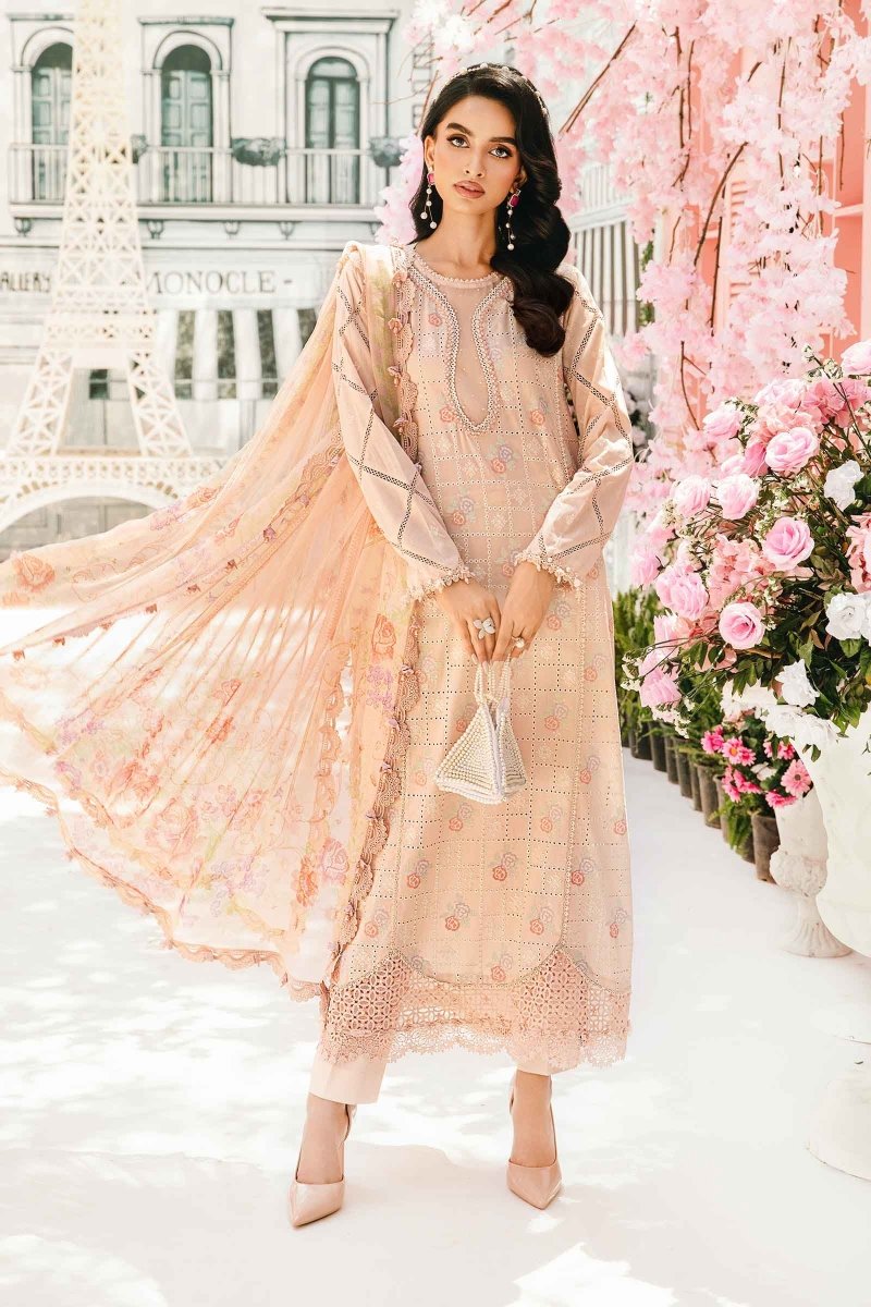 Maria. B 3 Piece Unstitched Embroidered Lawn Suit - MPT-2601-A
