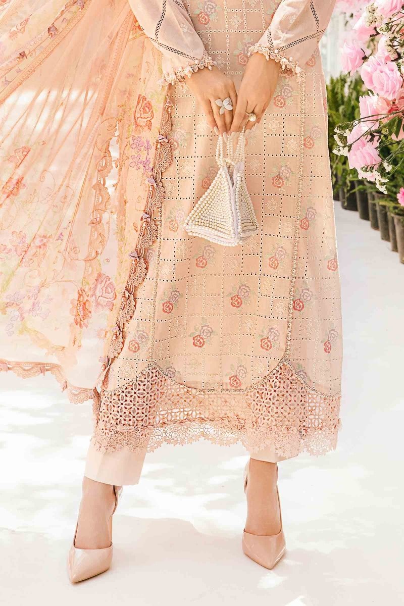 Maria. B 3 Piece Unstitched Embroidered Lawn Suit - MPT-2601-A