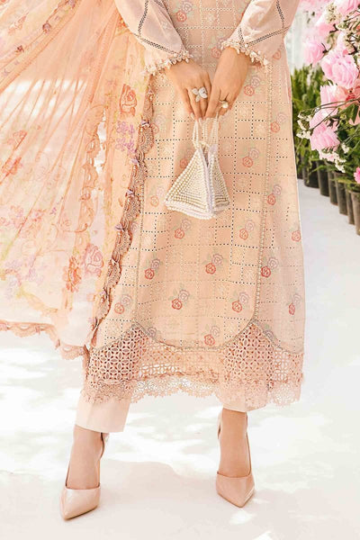 Maria. B 3 Piece Unstitched Embroidered Lawn Suit - MPT-2601-A