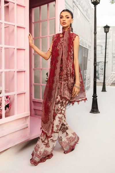Maria. B 3 Piece Unstitched Embroidered Lawn Suit - MPT-2608-A