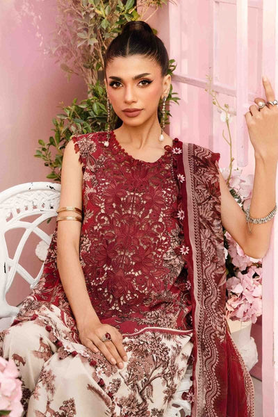 Maria. B 3 Piece Unstitched Embroidered Lawn Suit - MPT-2608-A