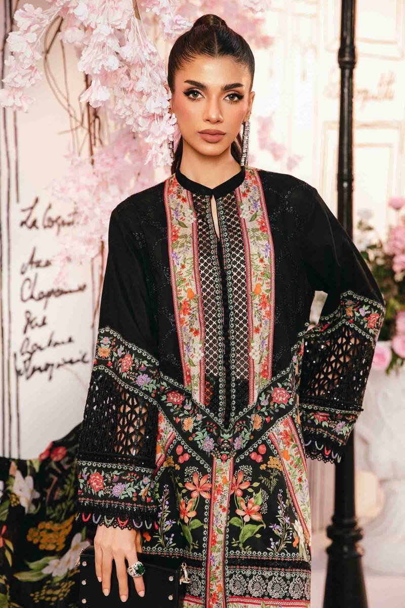 Maria. B 3 Piece Unstitched Embroidered Lawn Suit - MPT-2610-B