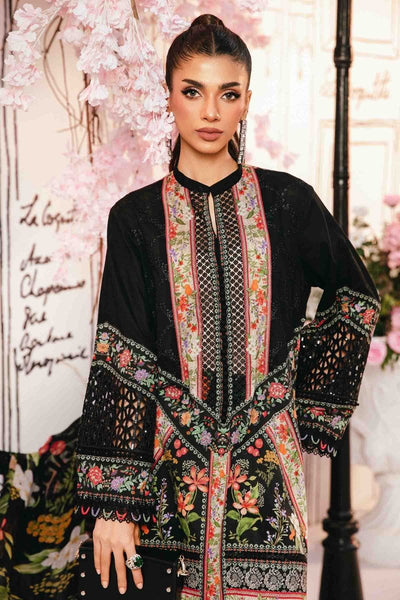 Maria. B 3 Piece Unstitched Embroidered Lawn Suit - MPT-2610-B