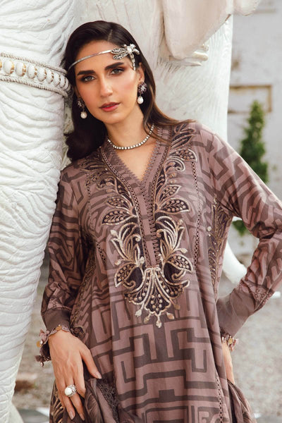 Maria. B 3 Piece Unstitched Embroidered Cambric Suit - MPT-2703-B
