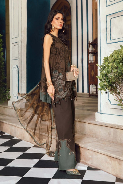 Maria. B 3 Piece Unstitched Embroidered Cambric Suit - MPT-2704-A