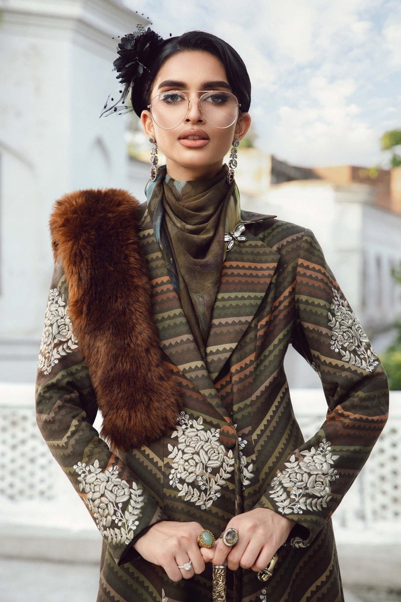 Maria. B 3 Piece Unstitched Embroidered Cambric Suit - MPT-2705-B