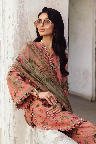 Maria. B 3 Piece Unstitched Embroidered Linen Suit - MPT-2707-A