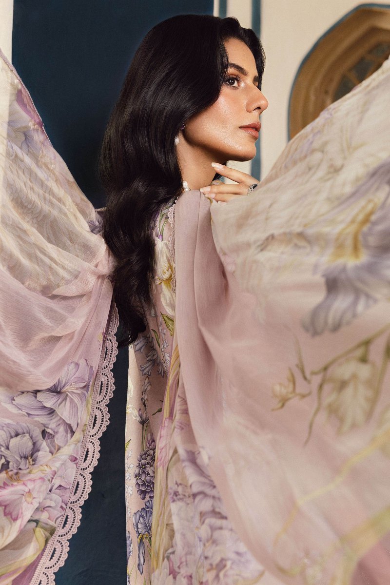 Maria. B 3 Piece Unstitched Embroidered Cambric Suit - MPT-2708-A