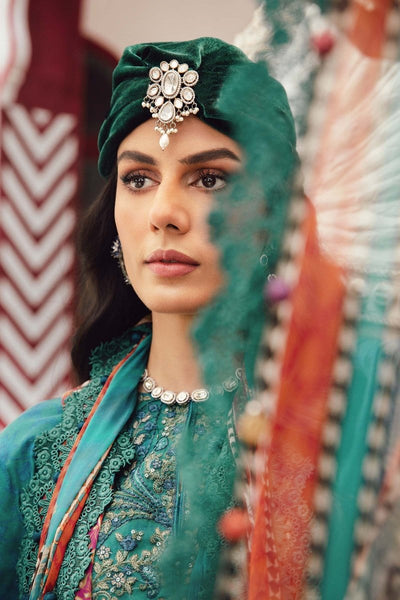 Maria. B 3 Piece Unstitched Embroidered Cambric Suit - MPT-2710-B