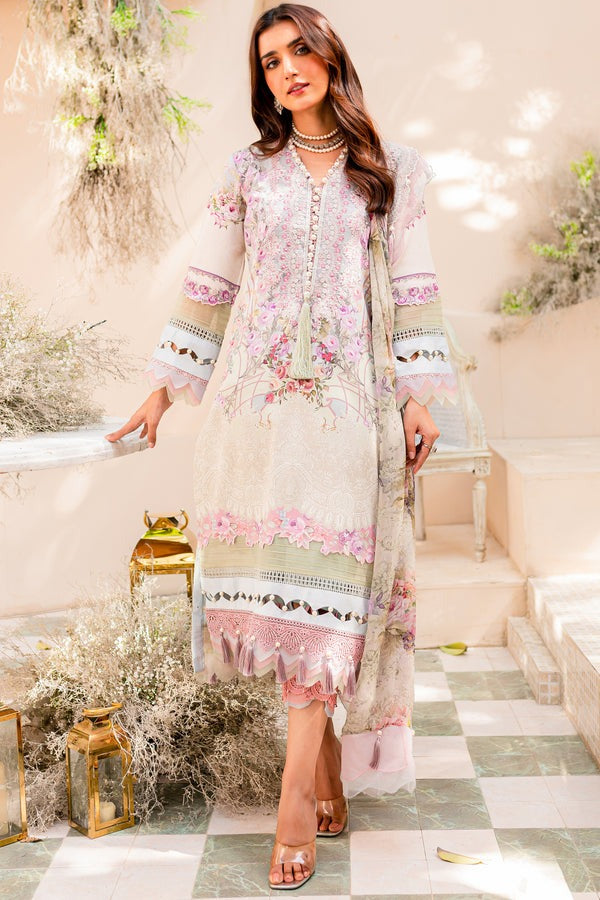Jade Classic 3 Piece Unstitched Digital Printed Cotton Satin Suit - NWC-20333