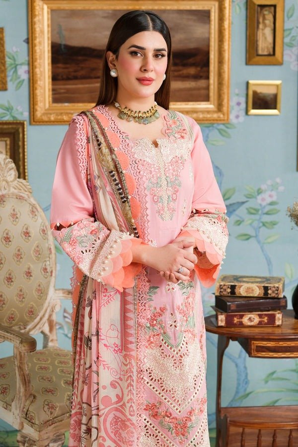 Jade Classic 3 Piece Unstitched Chikan Embroidered Lawn Suit - OC-20516