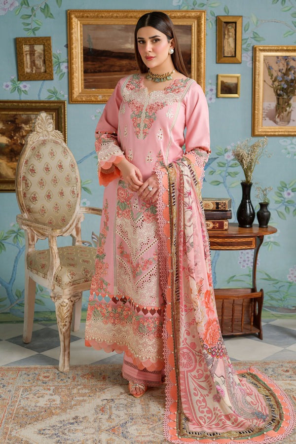 Jade Classic 3 Piece Unstitched Chikan Embroidered Lawn Suit - OC-20516