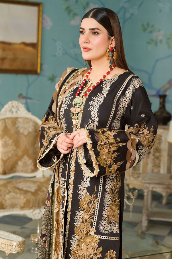 Jade Classic 3 Piece Unstitched Chikan Embroidered Lawn Suit - OC-20517