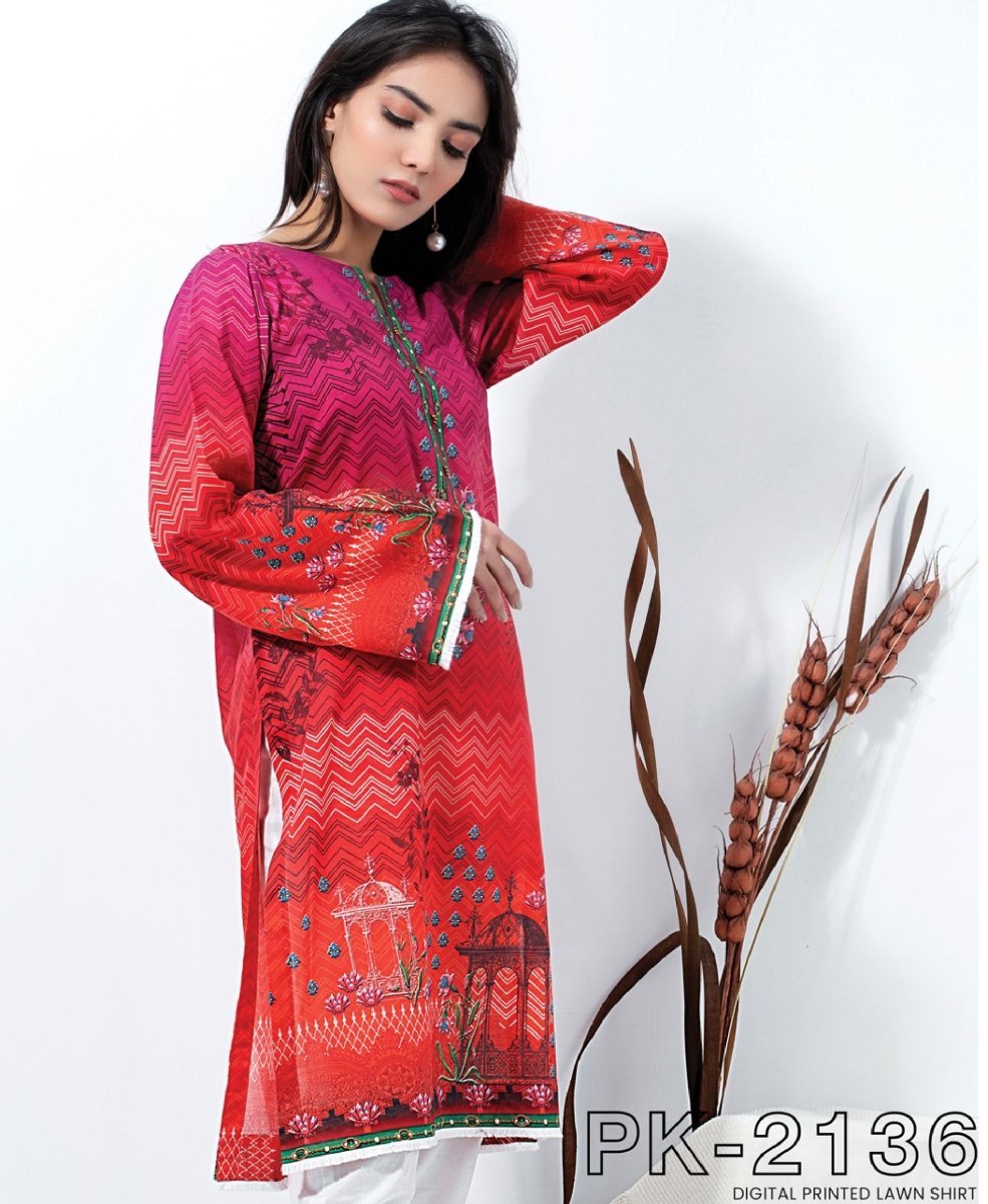 Lakhani 1 Piece Stitched Printed Lawn Shirt PK-2136