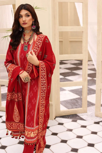 Gul Ahmed 3PC Khaddar Unstitched Embroidered Suit PM-22083