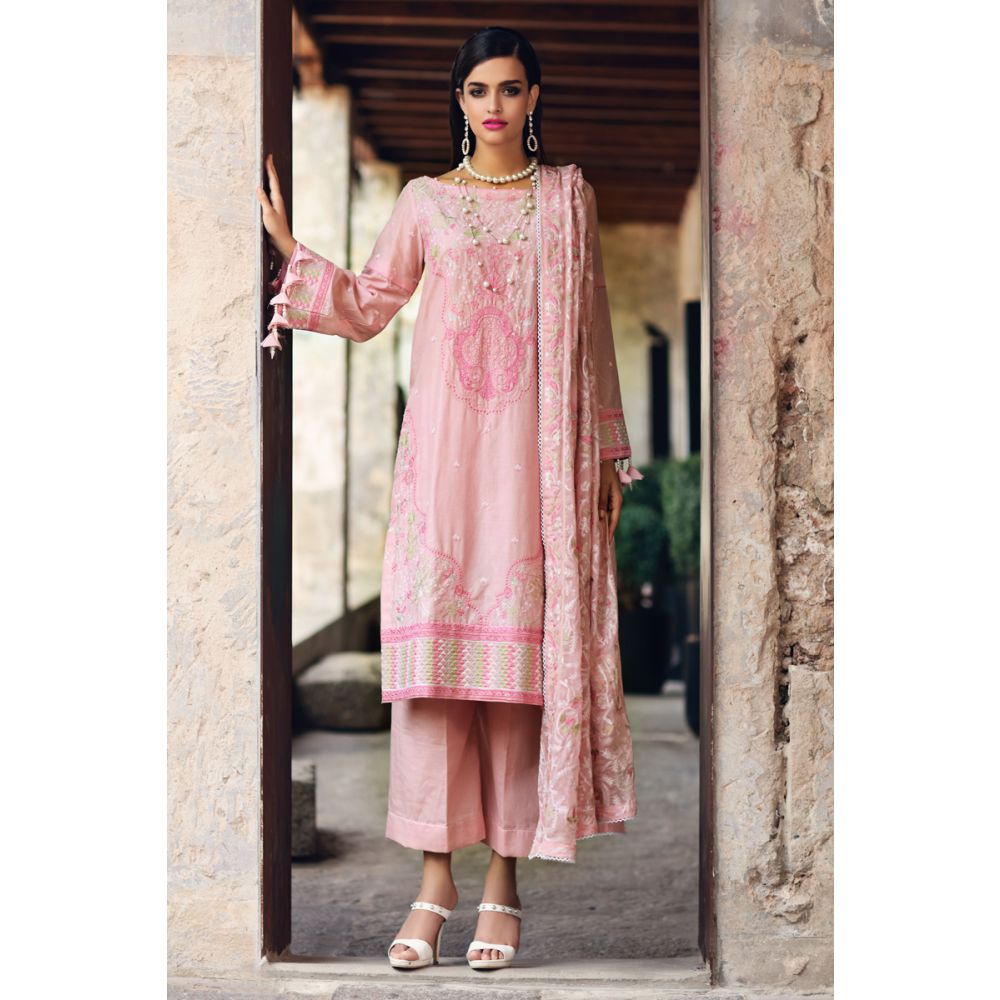 Gul Ahmed Ready to wear Embroidered Jacquard  Piece Suit PM-275