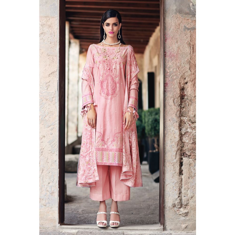 Gul Ahmed Ready to wear Embroidered Jacquard  Piece Suit PM-275