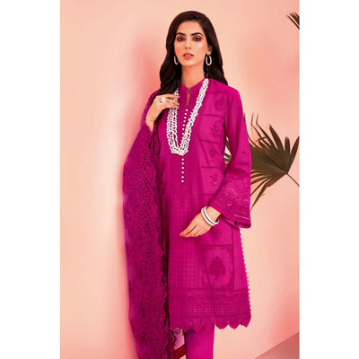 Embroidered Jacquard Unstitched 3 Piece Suit Suit PM-314