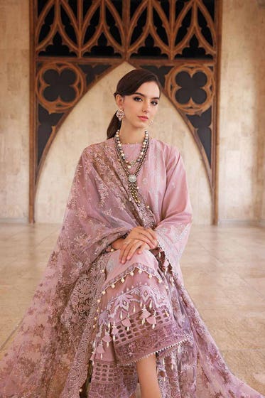 Gul Ahmed 3PC Embroidered Lawn Unstitched Suit With Embroidered Net Dupatta PM-32009