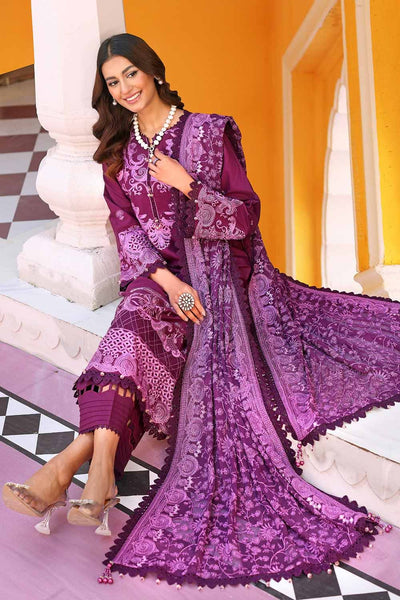 Gul Ahmed 3PC Sequins Embroidered Cambric Unstitched Suit with Embroidered Chiffon Dupatta PM-32032