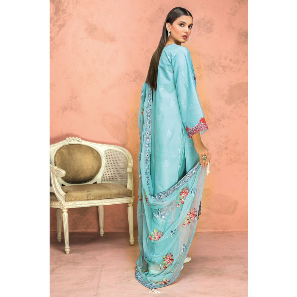 Gul Ahmed Embroidered Organza Unstitched 3 Piece Suit PM-322