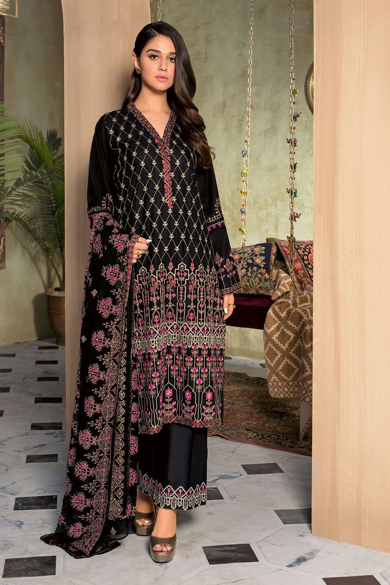 Gul Ahmed Embroidered Jacquard Unstitched 3 Piece Suit PM-358