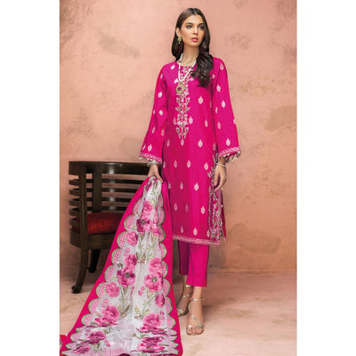 Gul Ahmed Embroidered Jacquard Unstitched 3 Piece Suit PM-363