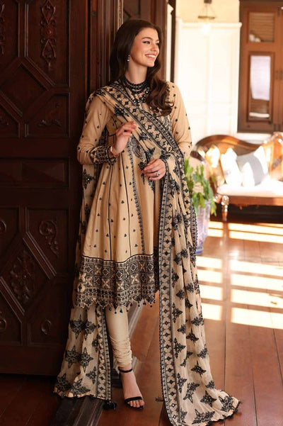 Gul Ahmed 3PC Embroidered Lawn Unstitched Suit with Embroidered Chiffon Dupatta with Sequins - PM-42010