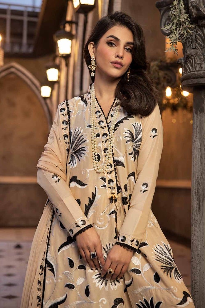 Gul Ahmed 3PC Embroidered Lawn Unstitched Suit with Embroidered Chiffon Dupatta - PM-42012