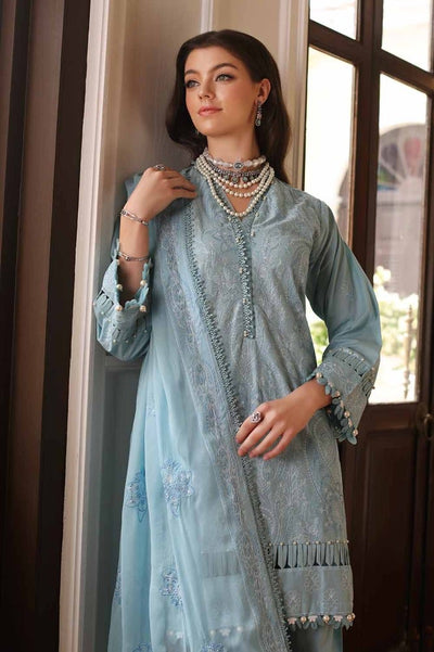 Gul Ahmed 3PC Embroidered Lawn Unstitched Suit with Embroidered Chiffon Dupatta - PM-42013