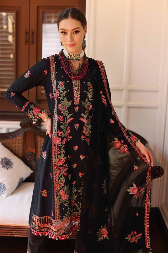 Gul Ahmed 3PC Embroidered Lawn Unstitched Suit with Embroidered Chiffon Dupatta - PM-42024