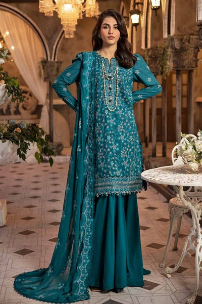 Gul Ahmed 3PC Embroidered Lawn Unstitched Suit with Embroidered Chiffon Dupatta - PM-42026