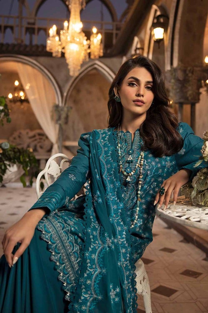Gul Ahmed 3PC Embroidered Lawn Unstitched Suit with Embroidered Chiffon Dupatta - PM-42026