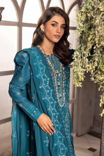 Gul Ahmed 3PC Embroidered Lawn Unstitched Suit with Embroidered Chiffon Dupatta - PM-42026