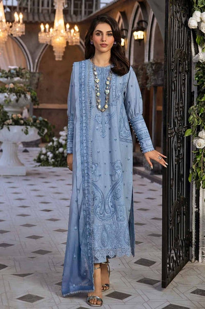 Gul Ahmed 3PC Embroidered Lawn Unstitched Suit with Embroidered Printed Chiffon Dupatta - PM-42027