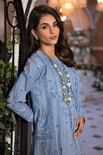 Gul Ahmed 3PC Embroidered Lawn Unstitched Suit with Embroidered Printed Chiffon Dupatta - PM-42027