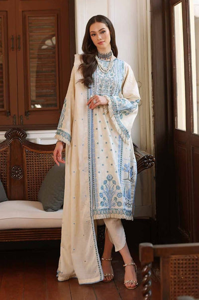 Gul Ahmed 3PC Embroidered Dobby Unstitched Suit with Embroidered Cotton Net Dupatta - PM-42030