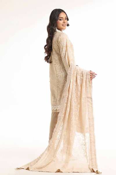 Gul Ahmed 3PC Unstitched Embroidered Lawn Suit with Embroidered Chiffon Dupatta PM-42037